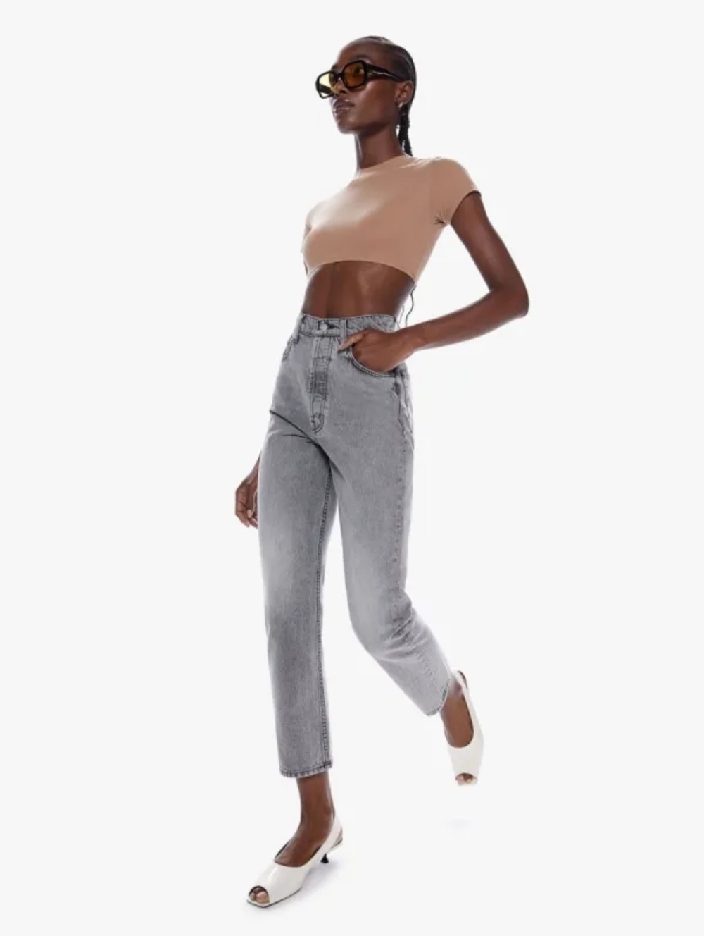 MOTHER SNACKS! The Tippy Top Sweet Tooth Ankle One Bite Per Night Jeans